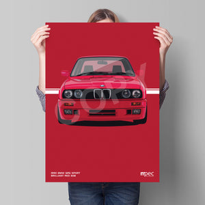 Illustration 1990 BMW E30 325i Sport Brilliant Red 308