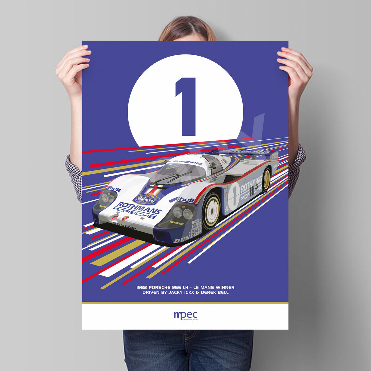 【希少】Hermann Rosa 作品集　ヘルマン・ローザ 作品集 Illustration 1982 Le Mans Rothmans Porsche 956 – mpecautoillustration
