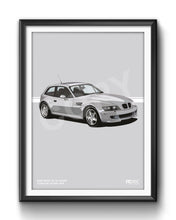 Load image into Gallery viewer, Illustration 1999 BMW Z3 M Coupé in Titanium Silver 354
