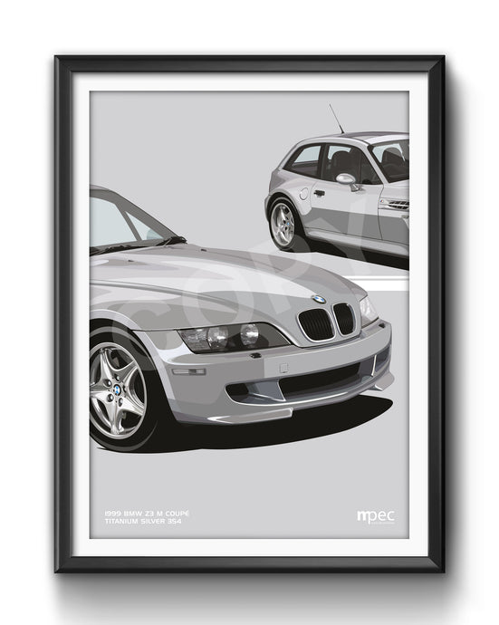 Illustration 1999 BMW Z3 M Coupé in Titanium Silver 354 - Close-Up