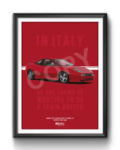 Load image into Gallery viewer, Illustration Advert 1998 Fiat Coupe 20V Turbo LE Speed Red 168