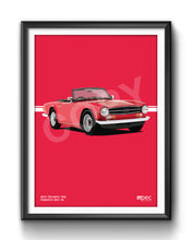 Load image into Gallery viewer, Illustration 1973 Triumph TR6 in Pimento Red 72