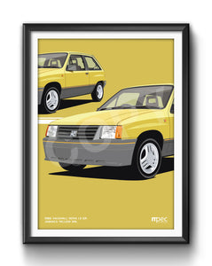 Illustration 1986 Vauxhall Nova 1.3 SR Jamaica Yellow 59L