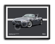 Load image into Gallery viewer, Landscape Illustration 2008 BMW Z4 3.0Si Roadster Stratus Grey 440
