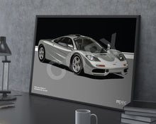 Load image into Gallery viewer, Landscape Illustration 1993 McLaren F1 Magnesium Silver