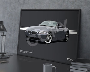 Landscape Illustration 2008 BMW Z4 3.0Si Roadster Stratus Grey 440