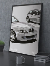 Load image into Gallery viewer, Illustration 1999 BMW Z3 M Coupé in Titanium Silver 354 - Close-Up