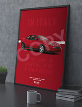 Load image into Gallery viewer, Illustration Advert of 1998 Fiat Coupe 20V Turbo Speed Red 168