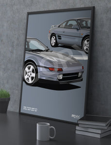 Illustration 1992 Toyota MR2 GT-i Steel Mist Grey