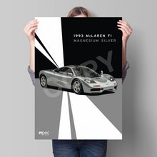 Load image into Gallery viewer, Illustration 1993 McLaren F1 Magnesium Silver