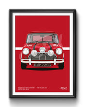 Load image into Gallery viewer, Illustration The Italian Job 1969 Austin Mini Cooper S - Red