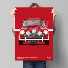 Load image into Gallery viewer, Illustration The Italian Job 1969 Austin Mini Cooper S - Red