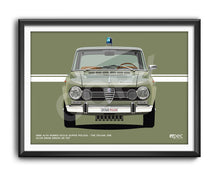 Load image into Gallery viewer, The Italian Job 1966 Alfa Romeo Giulia Super Polizia Poster - Green