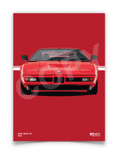 Load image into Gallery viewer, Illustration 1999 BMW M1 Red