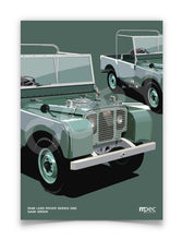 Load image into Gallery viewer, Illustration 1948 Land Rover Series One Sage Green Close Up