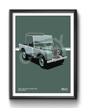 Load image into Gallery viewer, Illustration 1948 Land Rover Series One Sage Green