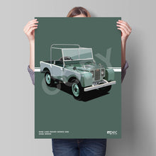 Load image into Gallery viewer, Illustration 1948 Land Rover Series One Sage Green