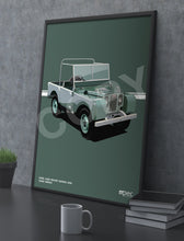 Load image into Gallery viewer, Illustration 1948 Land Rover Series One Sage Green