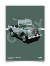 Load image into Gallery viewer, Illustration 1948 Land Rover Series One Sage Green