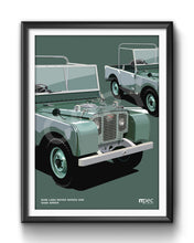 Load image into Gallery viewer, Illustration 1948 Land Rover Series One Sage Green Close Up