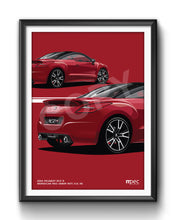 Load image into Gallery viewer, Illustration 2014 Peugeot RCZ R in Moroccan Red Close Up