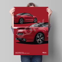 Load image into Gallery viewer, Illustration 2014 Peugeot RCZ R in Moroccan Red Close Up