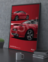 Load image into Gallery viewer, Illustration 2014 Peugeot RCZ R in Moroccan Red Close Up