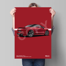 Load image into Gallery viewer, Illustration 2014 Peugeot RCZ R in Moroccan Red
