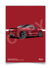 Load image into Gallery viewer, Illustration 2014 Peugeot RCZ R in Moroccan Red