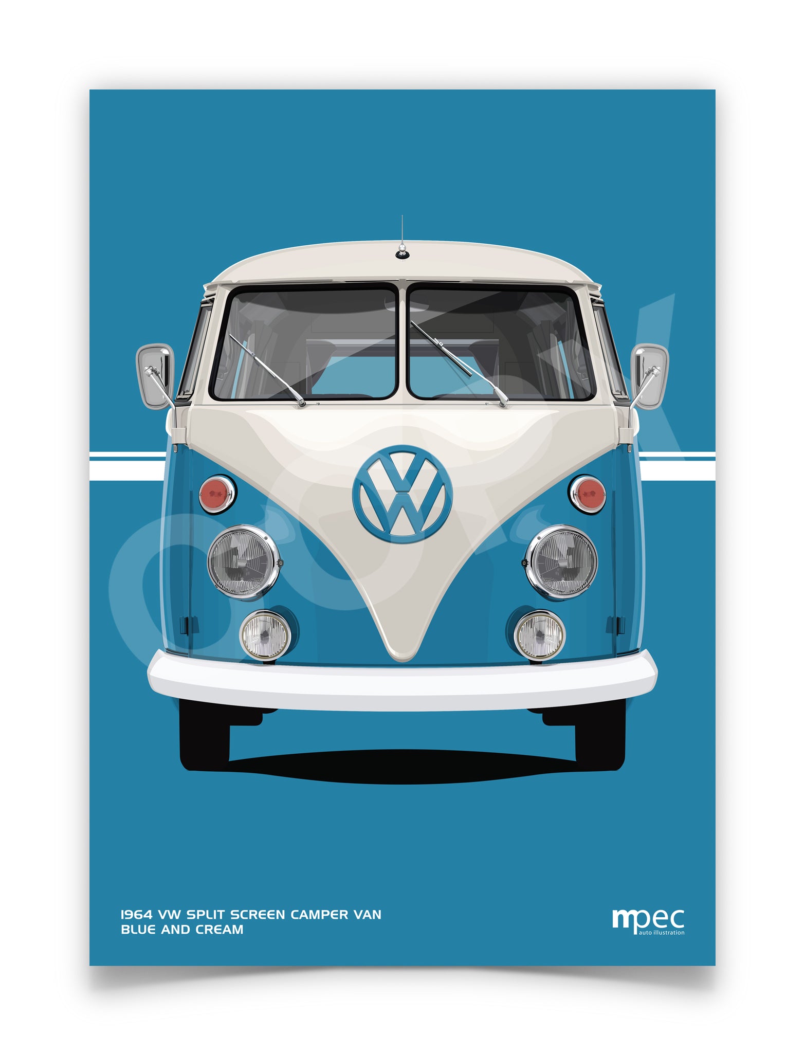 Classic Car Posters of Volkswagens – mpecautoillustration