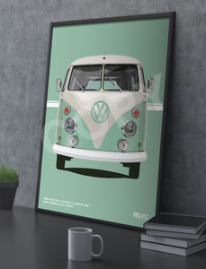 1964 VW Split Screen Camper Van Mint Green & Cream