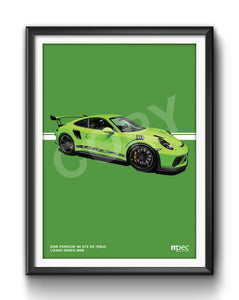 Illustration 2018 Porsche 911 GT3 RS Lizard Green M6B (991.2)