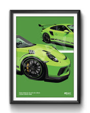 Load image into Gallery viewer, Illustration 2018 Porsche 911 GT3 RS Lizard Green M6B (991.2) Close Up