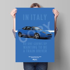 Illustration Advert of 1998 Fiat Coupe 20V Turbo Sprint Blue 462