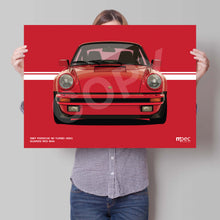 Load image into Gallery viewer, Landscape Illustration 1987 Porsche 911 Turbo (930) Guards Red 84A