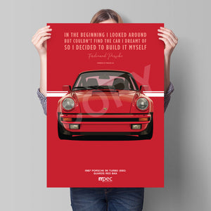 Illustration 1987 Porsche 911 Turbo (930) Guards Red 84A - Quote