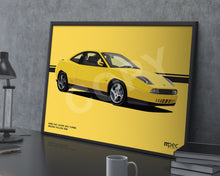 Load image into Gallery viewer, Landscape Illustration 1998 Fiat Coupe 20V Turbo Broom Yellow 258