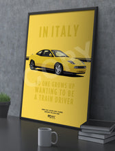 Load image into Gallery viewer, Illustration Advert of 1998 Fiat Coupe 20V Turbo Broom Yellow 258
