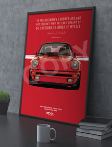 Illustration 1987 Porsche 911 Turbo (930) Guards Red 84A - Quote