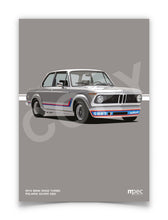 Load image into Gallery viewer, Illustration 1974 BMW 2002 Turbo Polaris Silver