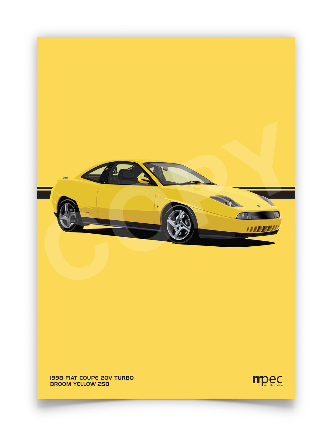 Illustration 1998 Fiat Coupe 20V Turbo Broom Yellow 258
