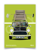 Load image into Gallery viewer, Illustration Mr Bean 1977 BL Mini 1000 in Austin Citron Green