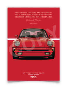 Illustration 1987 Porsche 911 Carrera 3.2 (930) Guards Red 84A - Quote