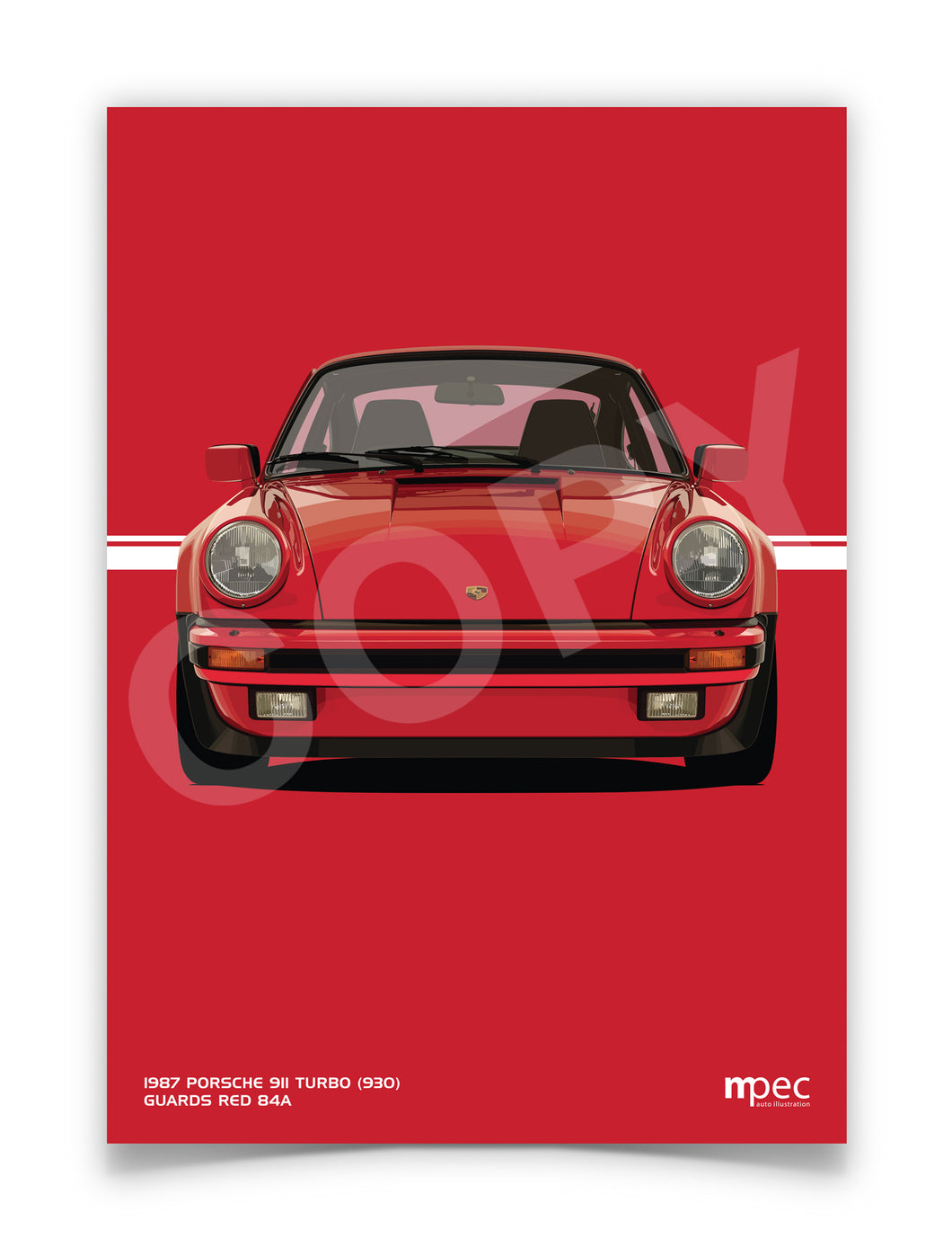 Illustration 1987 Porsche 911 Turbo (930) Guards Red 84A