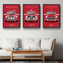Load image into Gallery viewer, Illustration 1963 Morris Mini Cooper S 1964 Monte-Carlo Rally Winner 33 EJB
