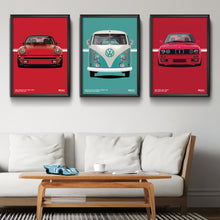 Load image into Gallery viewer, 1964 VW Split Screen Camper Van Turquoise L380 Poster