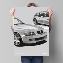 Load image into Gallery viewer, Illustration 1999 BMW Z3 M Coupé in Titanium Silver 354 - Close-Up