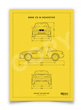 Load image into Gallery viewer, A3 BMW Z3 M Technical Illustration Poster - choice of colours