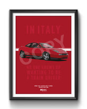 Load image into Gallery viewer, Illustration Advert of 1998 Fiat Coupe 20V Turbo Speed Red 168