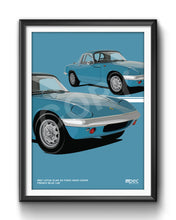 Load image into Gallery viewer, Illustration 1967 Lotus Elan French Blue L02
